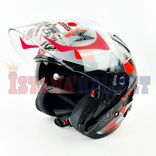 Helm kyt half store face galaxy slide